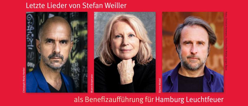 Die Schauspieler*innen Christoph Maria Herbst, Maren Kroymann, Bjarne Mädel